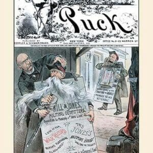 Puck Magazine: The Rival Sandwich-Men by Zimmerman - Art Print