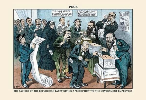 Puck Magazine: The Saviors of the Republican Party by Frederick Burr Opper - Art Print