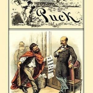 Puck Magazine: Trying to Bulldoze the Governor by C. J. Taylor - Art Print