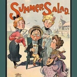 Puck's Library: Summer Salad - Art Print