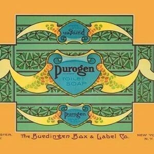 Purogen Toilet Soap by Buedingen Box & Label Co. - Art Print