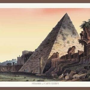 Pyramid of Caius Cestius by M. DuBourg - Art Print