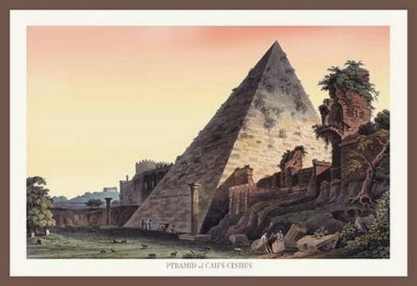 Pyramid of Caius Cestius by M. DuBourg - Art Print