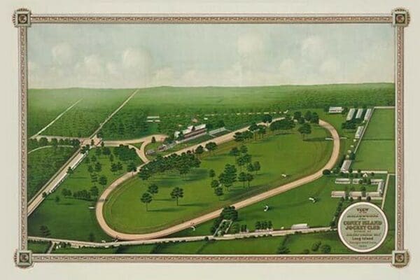 Racecourse at Coney Island Jockey Club - Art Print