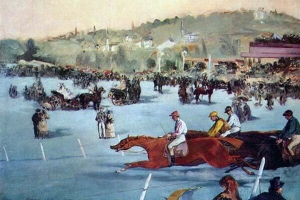 Races at the Bois de Boulogne by Eduard Manet - Art Print