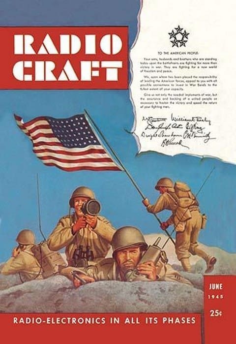 Radio Craft: American Soldiers Stake the Flag by Radcraft - Art Print