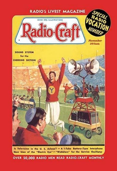 Radio Craft: Sound System for the Cheering Section by Radcraft - Art Print