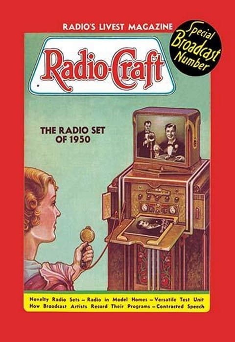 Radio Craft: The Radio Set of 1950 by Radcraft - Art Print