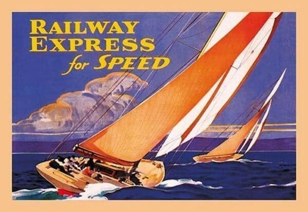 Railway Express for Speed by Carl Burcer - Art Print