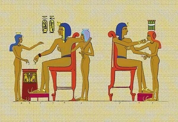 Ramses III Playing at Draughts by John Gardner Wilkinson - Art Print