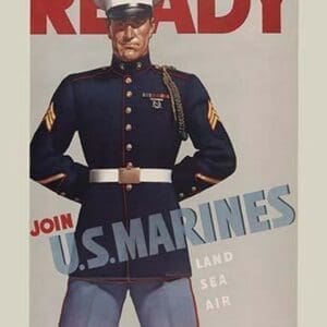 Ready - - Join U.S. Marines by Sundblom - Art Print