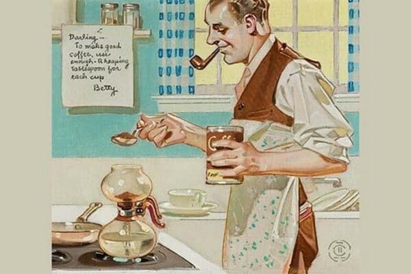 Recipe for Coffee by Joseph Christian Leyendecker - Art Print