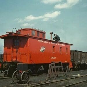 Red Caboose - Art Print