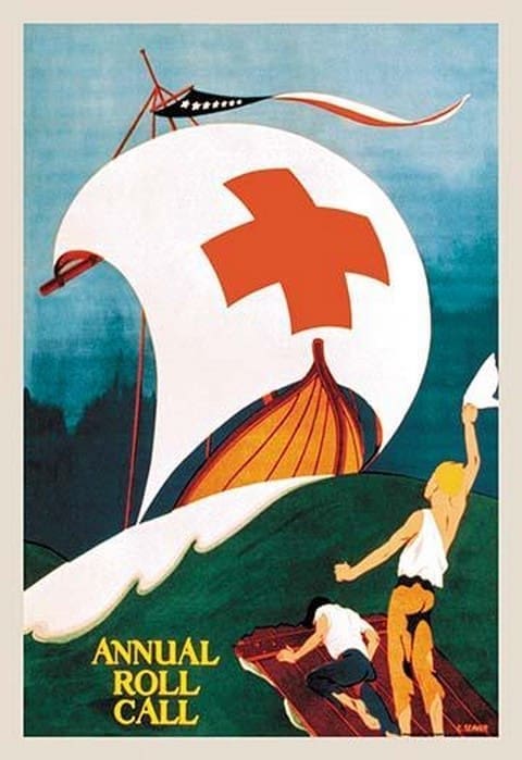 Red Cross Annual Roll Call by E. Seaver - Art Print