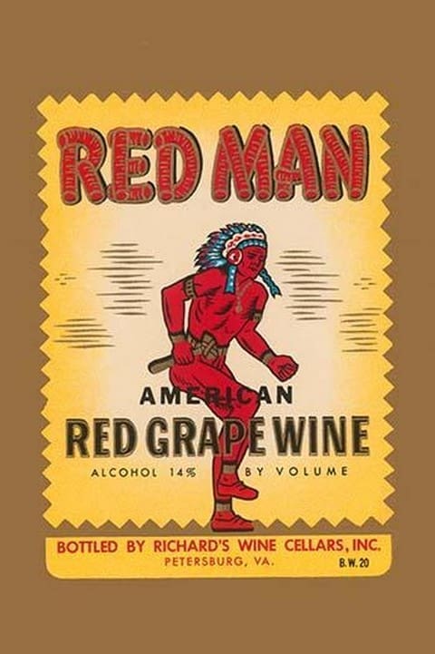 Red Man American Red Grape Wine - Art Print