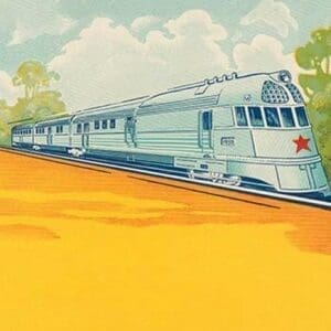 Red Star Bullet Train - Art Print