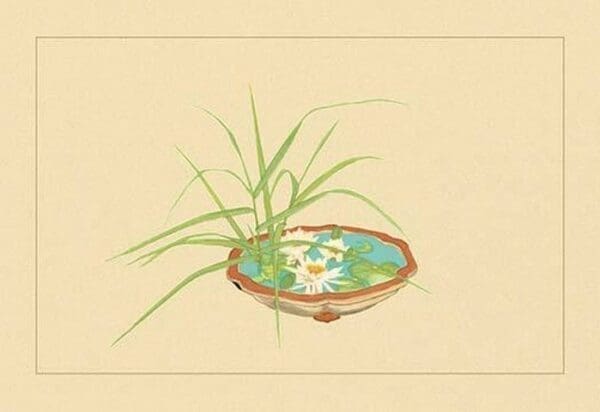 Reed and Pond Lily by Sofu Teshigawara - Art Print