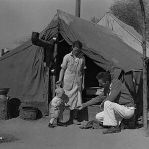 Refugee Family in Migrant Camp by Dorothea Lange - Art Print