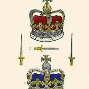 Regalia of England - Crowns by Hugh Clark #2 - Art Print