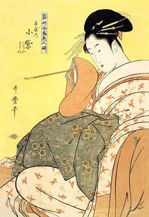 Reigning Beauties: Leisure Time by Utamaro - Art Print