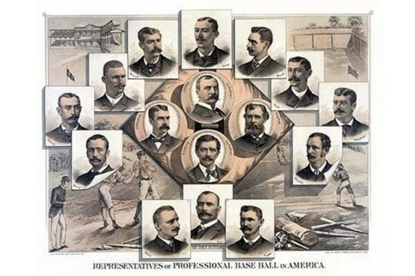 Representatives of Professional Base Ball of America by Root & Tinker - Art Print