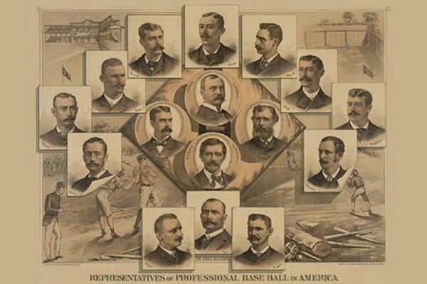 Representatives of professional baseball in America by Root & Tinker - Art Print