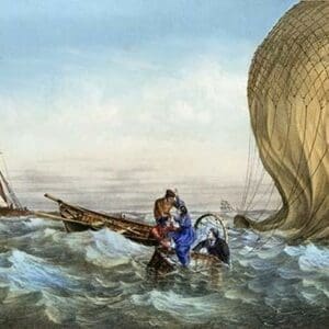 Rescued at sea from a falling balloon - Art Print