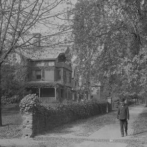 Residential Tree Lined Street in Germantown - Art Print