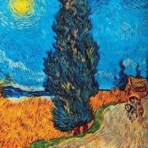 Road With Cypresses by Vincent van Gogh - Art Print