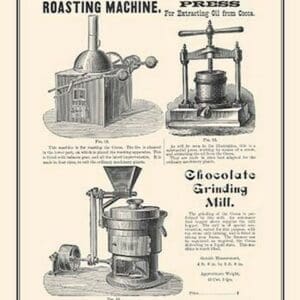 Roasting Machine & Chocolate Grinding Mill - Art Print