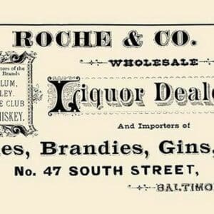 Roche & Co. Wholesale Liquor Dealers - Art Print