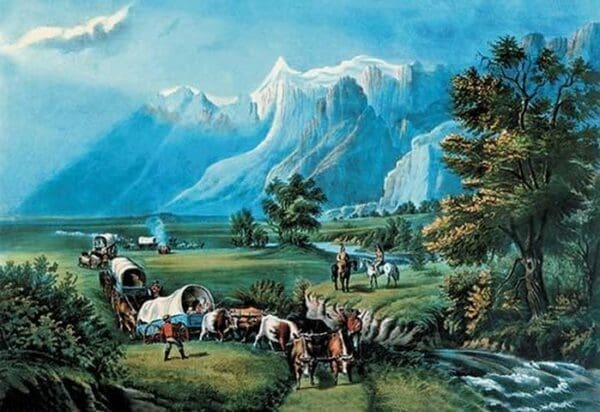 Rocky Mountains by Nathaniel Currier - Art Print