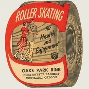 Roller Skating for Health and Enjoyment - Art Print