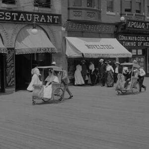 Rolling Chairs on Atlantic City Boardwalk - Art Print