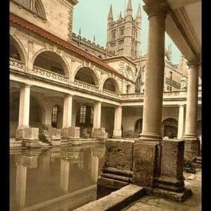 Roman Baths and Abbey by Detroit Photographic Company - Art Print