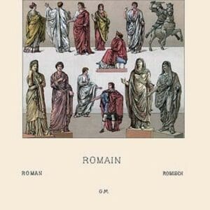 Roman Civil Costumes by Auguste Racinet - Art Print