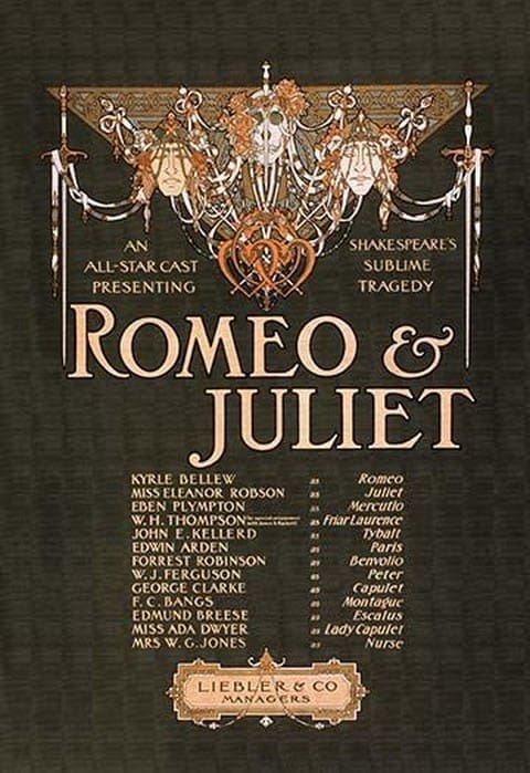 Romeo & Juliet by Strobridge Litho Co. - Art Print