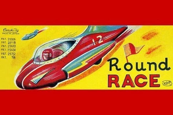 Round Race Rocket Car - Art Print