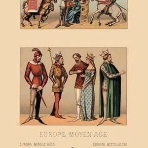 Royalty of Medieval Europe by Auguste Racinet - Art Print