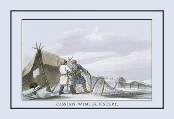 Russian Winter Fishing by Atkinson - Art Print