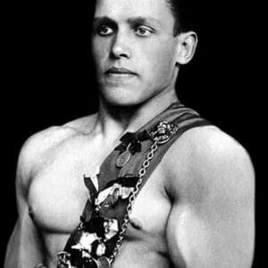 Russian Wrestler with Medals - Art Print