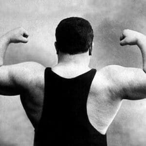 Russian Wrestler's Back and Shoulders - Art Print