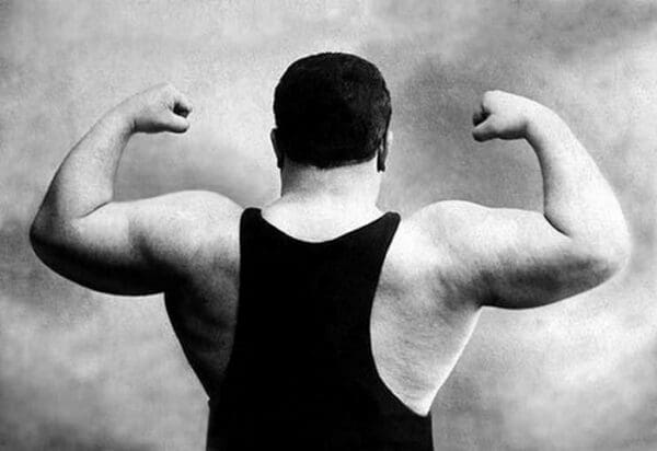 Russian Wrestler's Back and Shoulders - Art Print