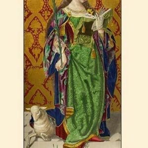 Saint Agnes by H. Shaw - Art Print