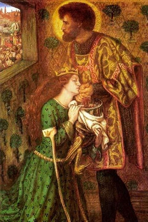 Saint George & the Princess Sabra by Dante Gabriel Rossetti - Art Print