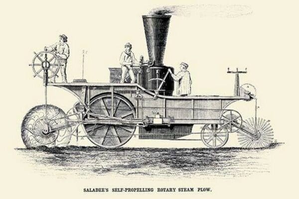 Saladee's Self-Propelling Rotary Steam Plow - Art Print