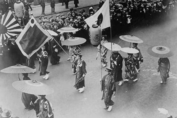 Salvation Army Parade down the Streets of Tokyo - Art Print