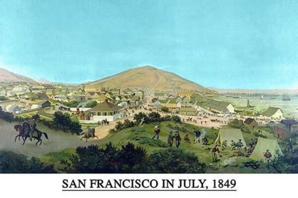 San Francisco in July 1849 from present site of S.F. Stock Exchange by H. S. Crocker & Co. - Art Print