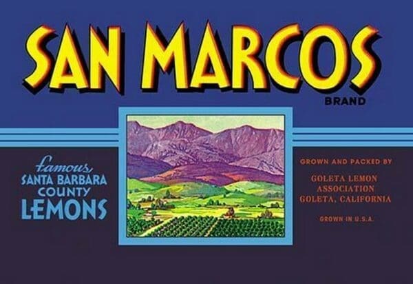 San Marcos Brand Lemons - Art Print