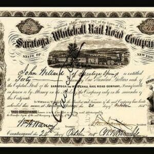 Saratoga and Whitehall Railroad Company - Art Print